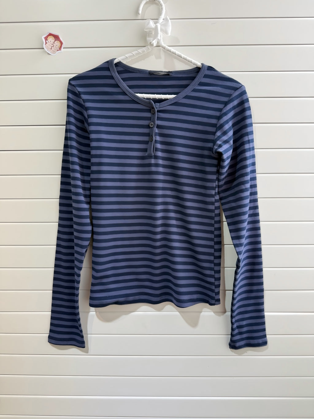 JASTIE Gray Striped Long Sleeve Top Women Tops