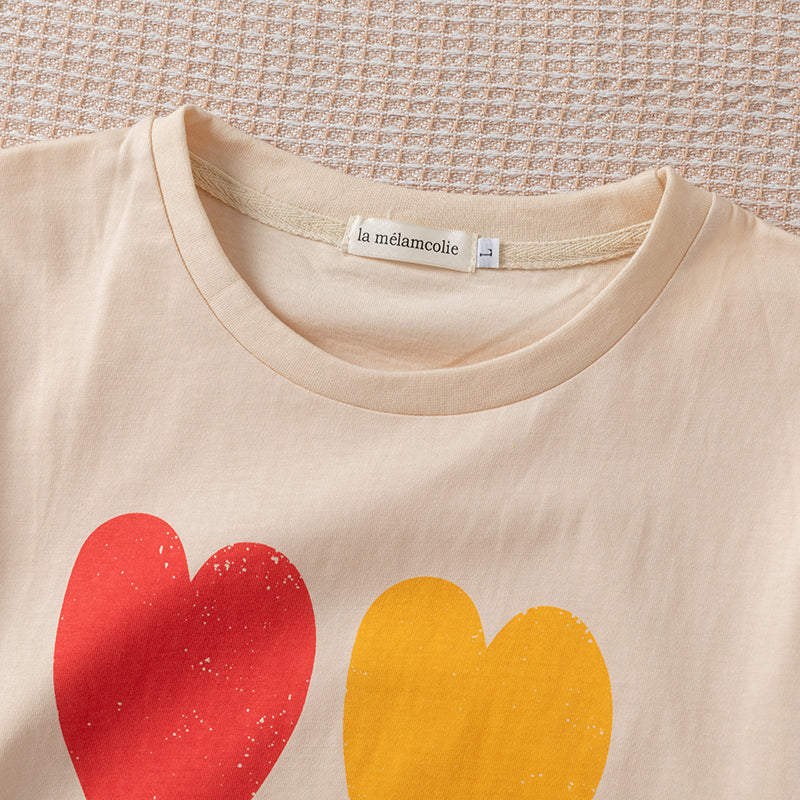 Casual Short Sleeve love printing summer women