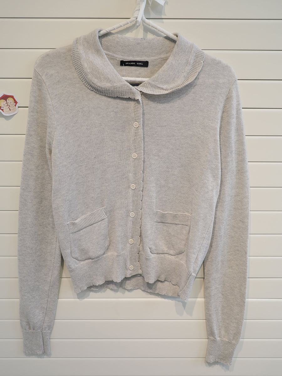 Jastie Peter Pant Collar Top Knit Cardigan