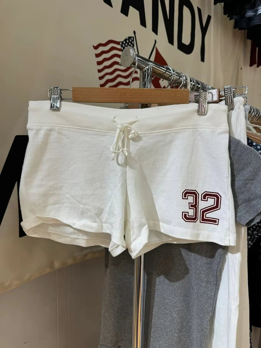 Drawstring Straight Short Pant Sweet Sport Shorts