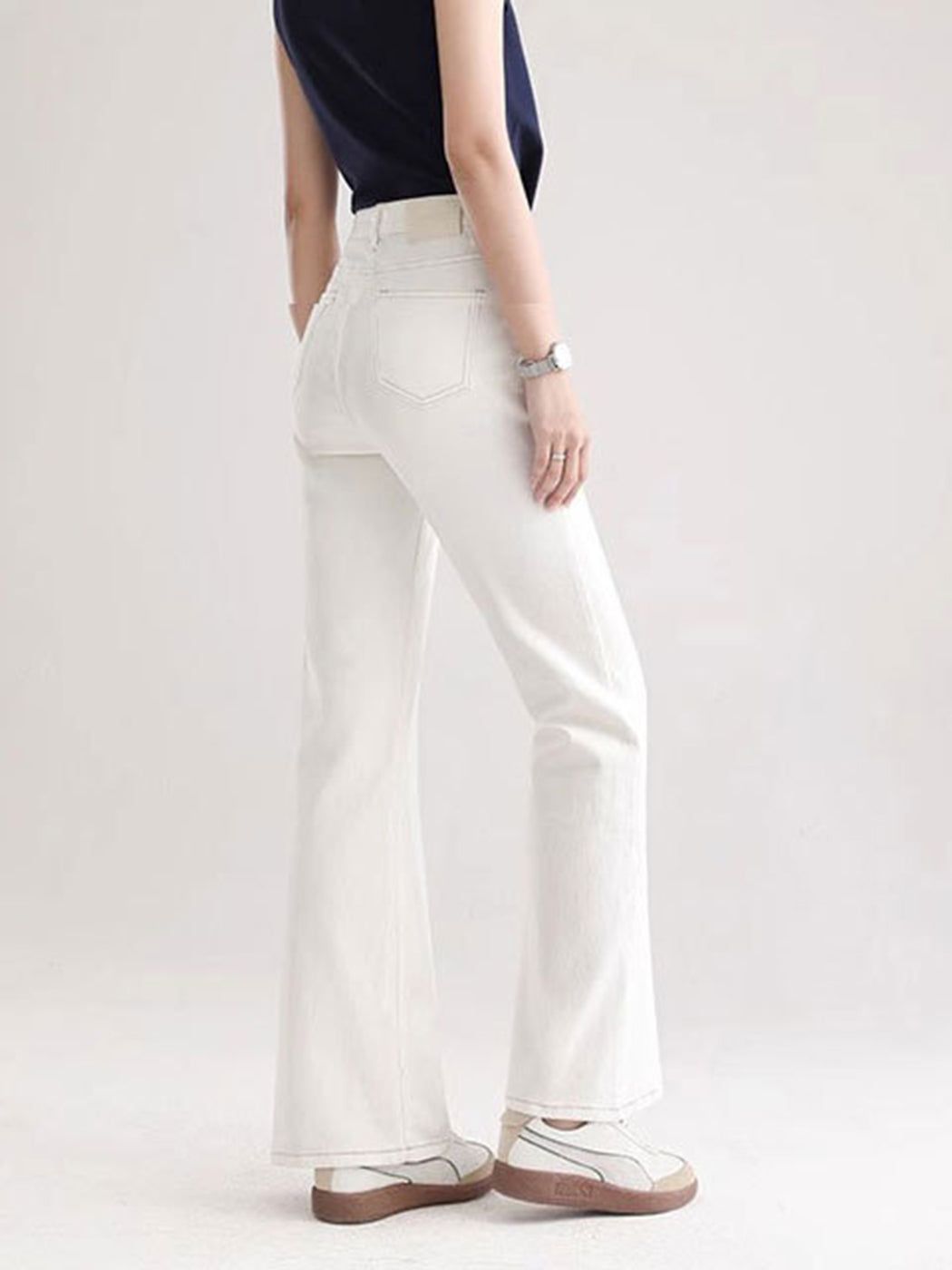 ABP3009WT White Flared Jeans