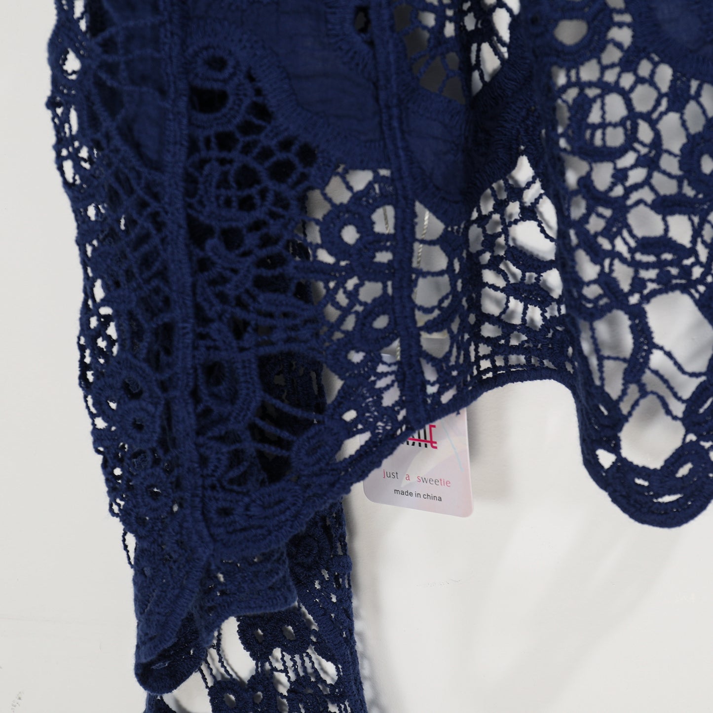 JASTIE Women Open Stitch Cardigan Boho Sleeveless Hippie Summer Hollow Out Solid Crochet Vest