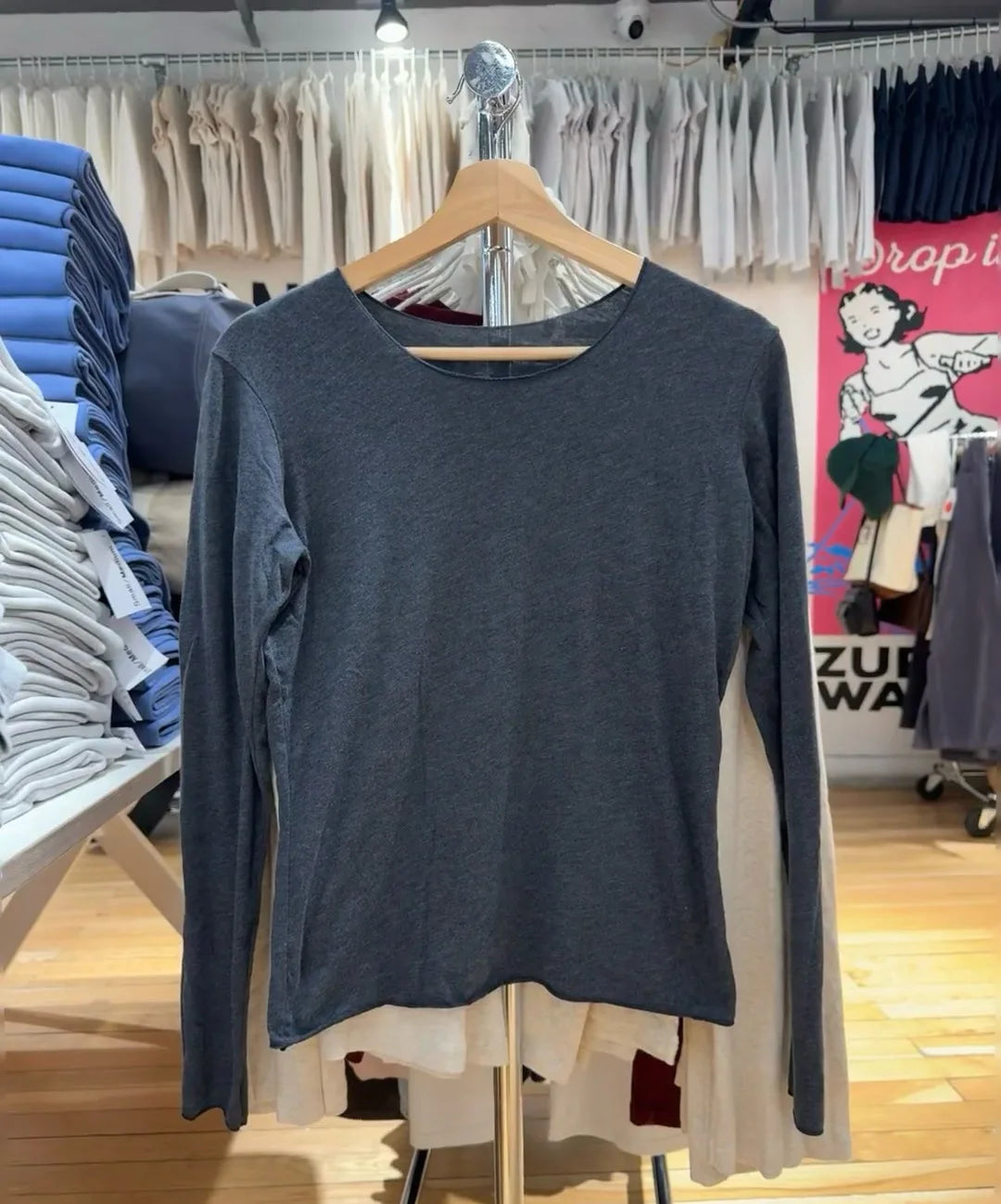 Simple Basic Raw Trim Thin Slim Long Sleeve T-Shirts Women Autumn Sexy Scoop Neck Cotton T Shirt Female Vintage Casual Tees Y2K
