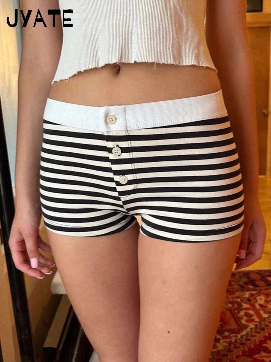 Classic Striped Graphic Cropped Camisole Women New Cotton Soft Slim Casual Simple Sleeveless Vests Vintage Chic Sweet Tank Tops
