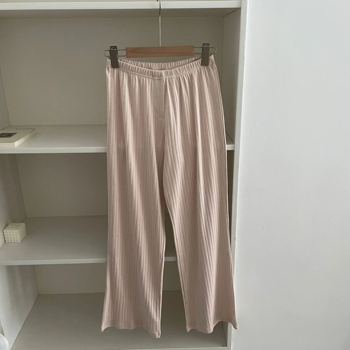 Cute Print Cotton Long Pants Women All-match Soft Elastic High Waist Pajama Trousers Sweet Vintage Preppy Style Home Pant Y2K