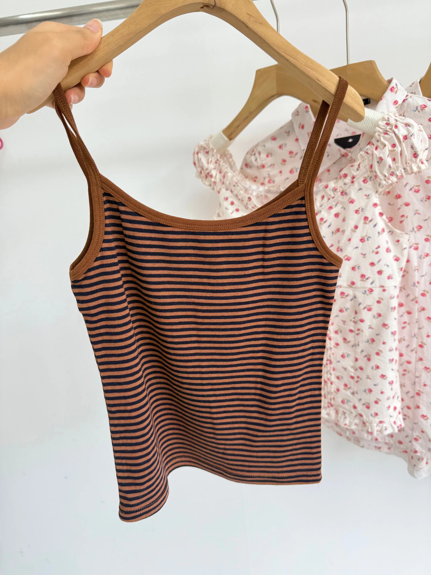 Green Striped Slim Camisole Women Casual Simple All-match Cute Cotton Sleeveless Vests Female Sweet Vintage Chic Tank Tops Y2K