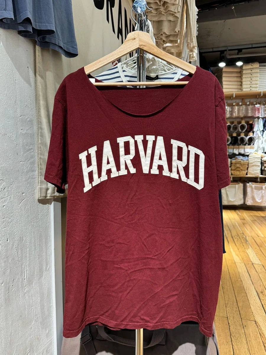 Letter Print Slash Neck T-shirts Women Summer Casual Simple Sexy Loose Short Sleeve Tees Vintage Chic Preppy Style Tops Y2K New
