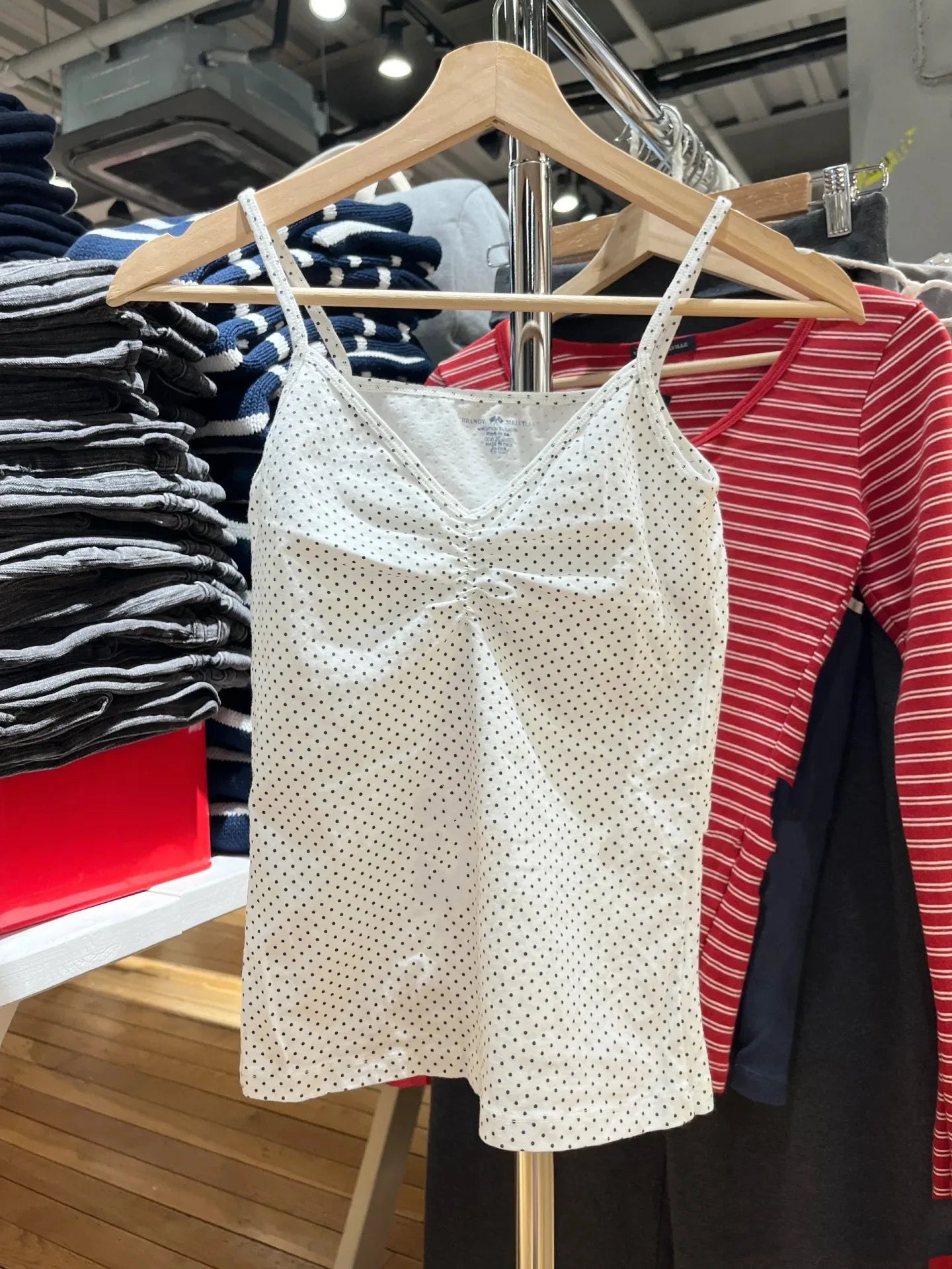 Polka Dots Print Folds Camisole Women Summer New Cotton Soft Casual Slim Sleeveless Vests Sweet Simple Preppy Style Camisole Y2K