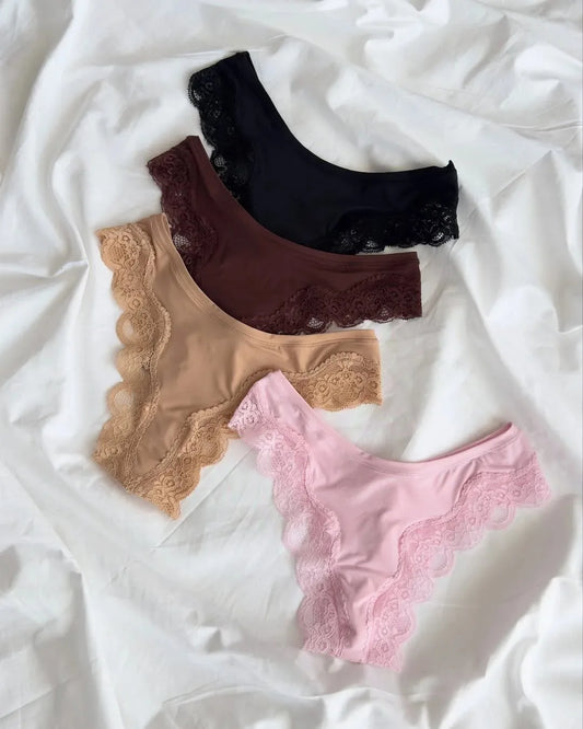 Lace V-neck Bra Set Women Summer Chic Gorgeous Breathable and Skin-friendly Lingerie Sets Sweet Chic Solid underwear Outfit