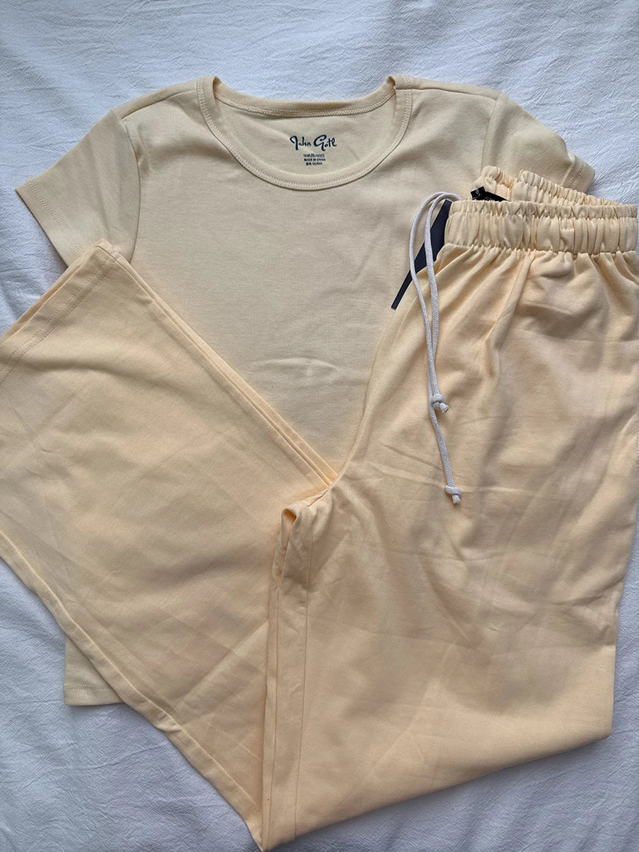Sweet Pink Basic T-shirt Pant Sets Women New Casual O-neck Short Sleeve Tee+Straight Sweatpant Cute Preppy Style 2 Piece Set Y2K