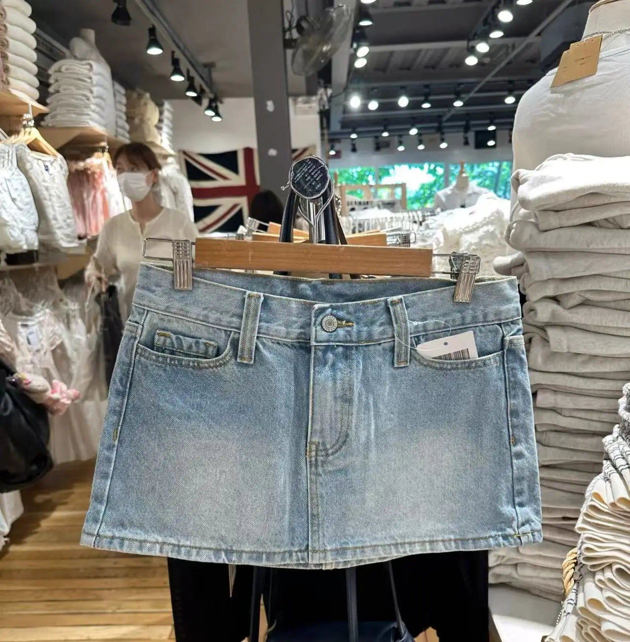 New Harajuku Blue Denim Mini Cargo Skirts Women Summer Cotton Slim Sexy Low Rise Skirt Female Vintage Sweet Chic Y2K Falda 2024