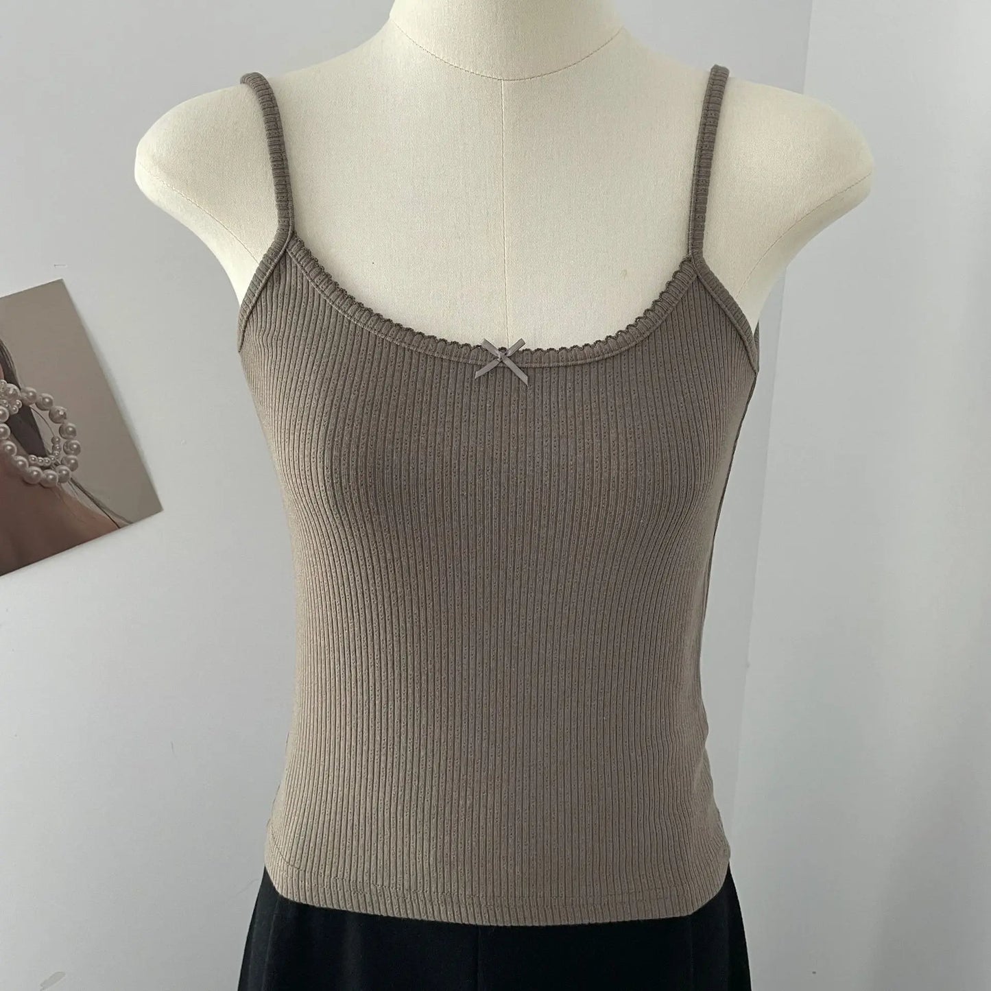 Sweet Solid Lace Trim Slim Tank Top Women Summer Casual Sleeveless Cotton Slim U collar Camis Cute Basic All-match Vest Tops Y2K