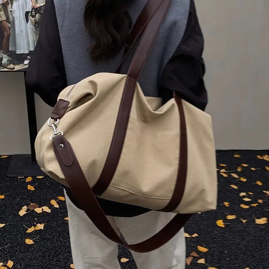 Simple, stylish, large-capacity women's tote bag, new autumn style, travel trendy shoulder/crossbody bag.