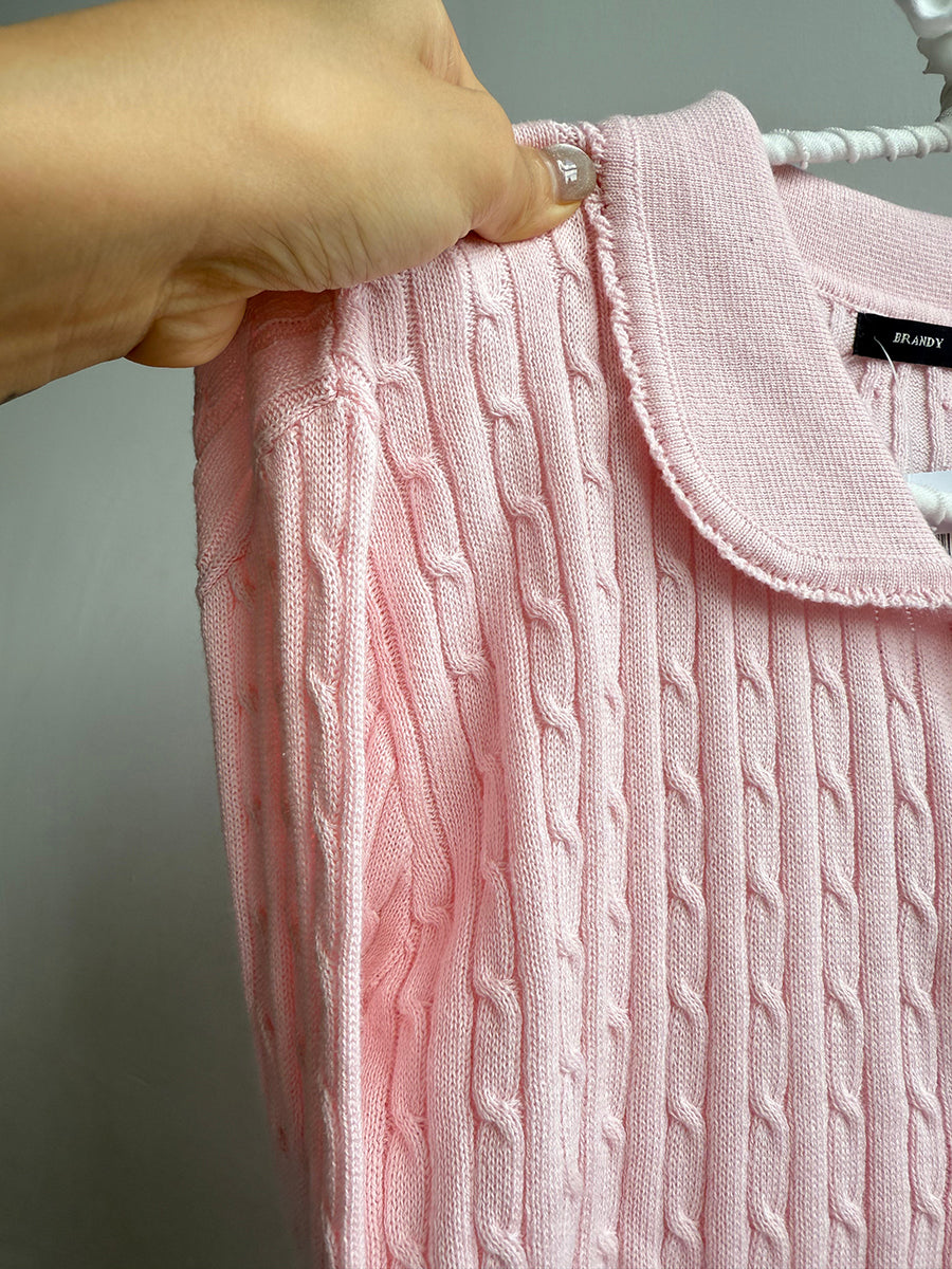 Jastie Babydoll Top Knit Cardigan