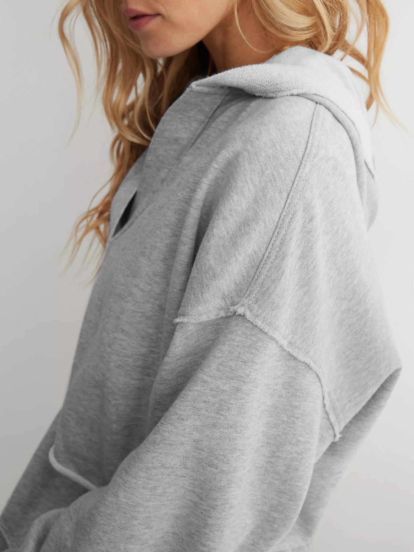 ABNW029 Gray Loose Hoodies Shorts