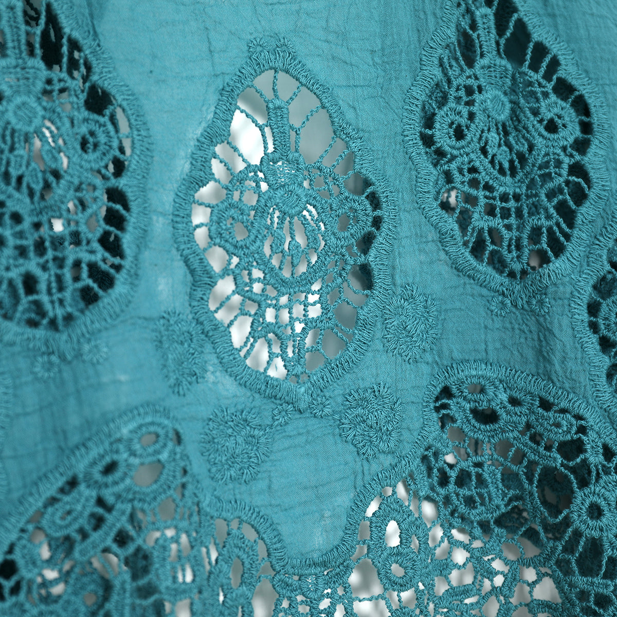 Haut cache-cœur en crochet avec patch hippie Froral Forestgreen