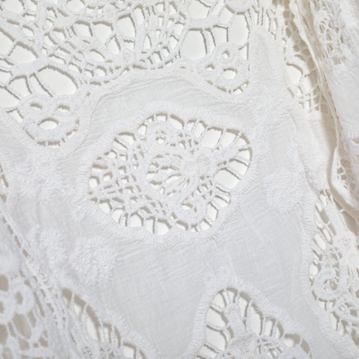 Hippie Froral Patch Crochet Cover Up Top