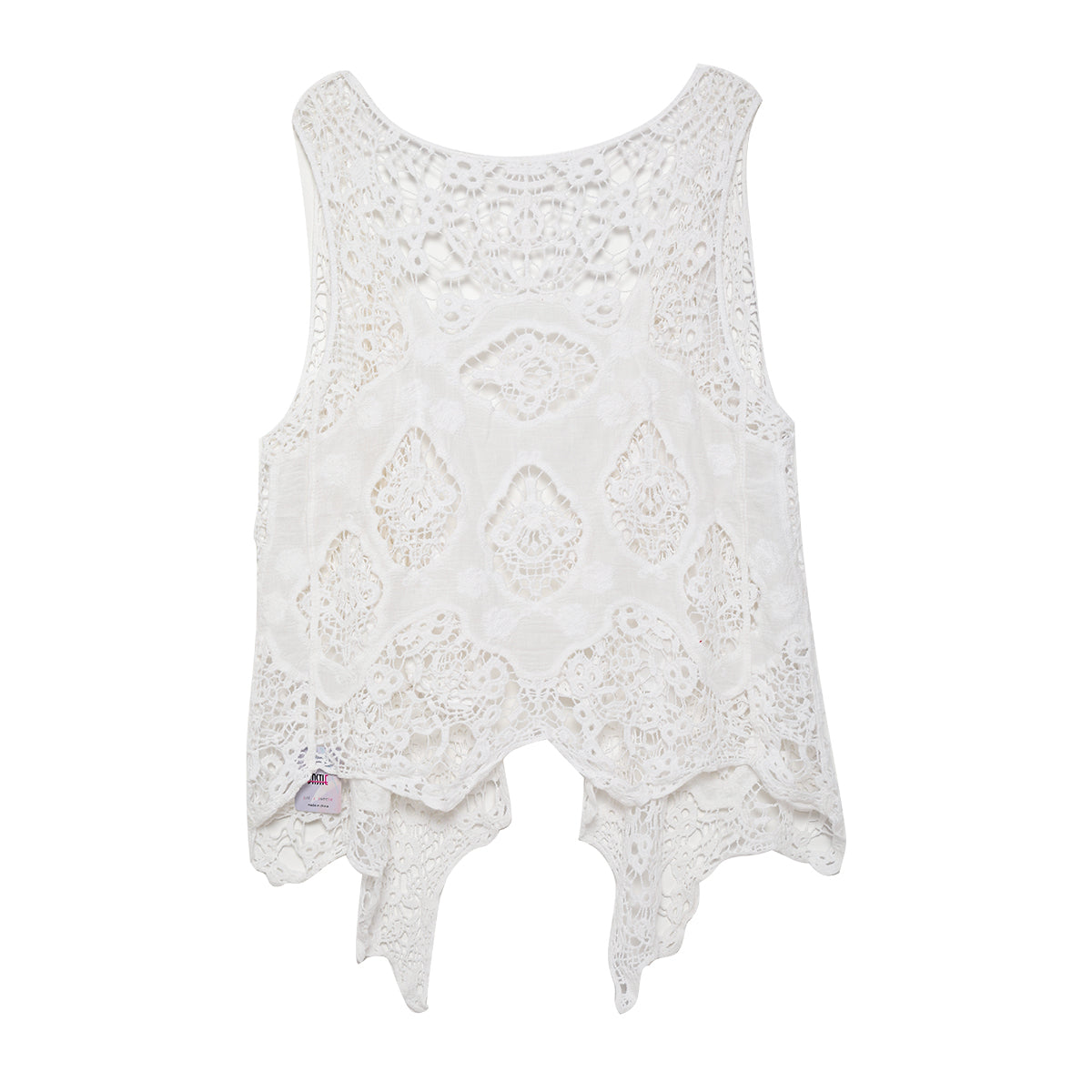 Hippie Froral Patch Crochet Cover Up Top