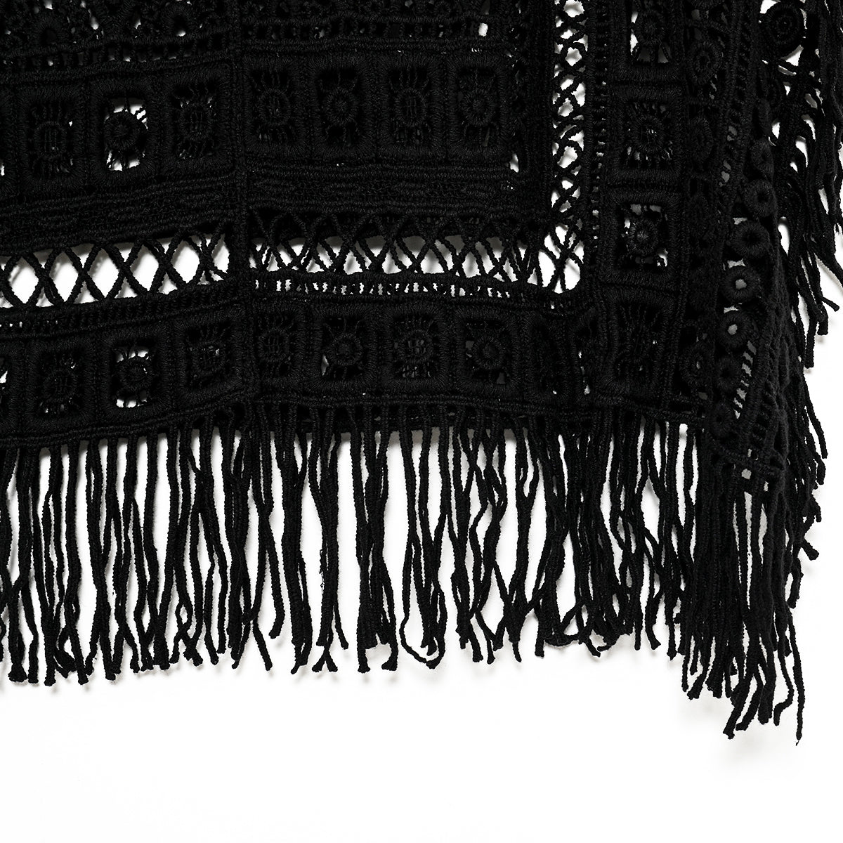T-shirt noir mystérieux au crochet Hippie Cream