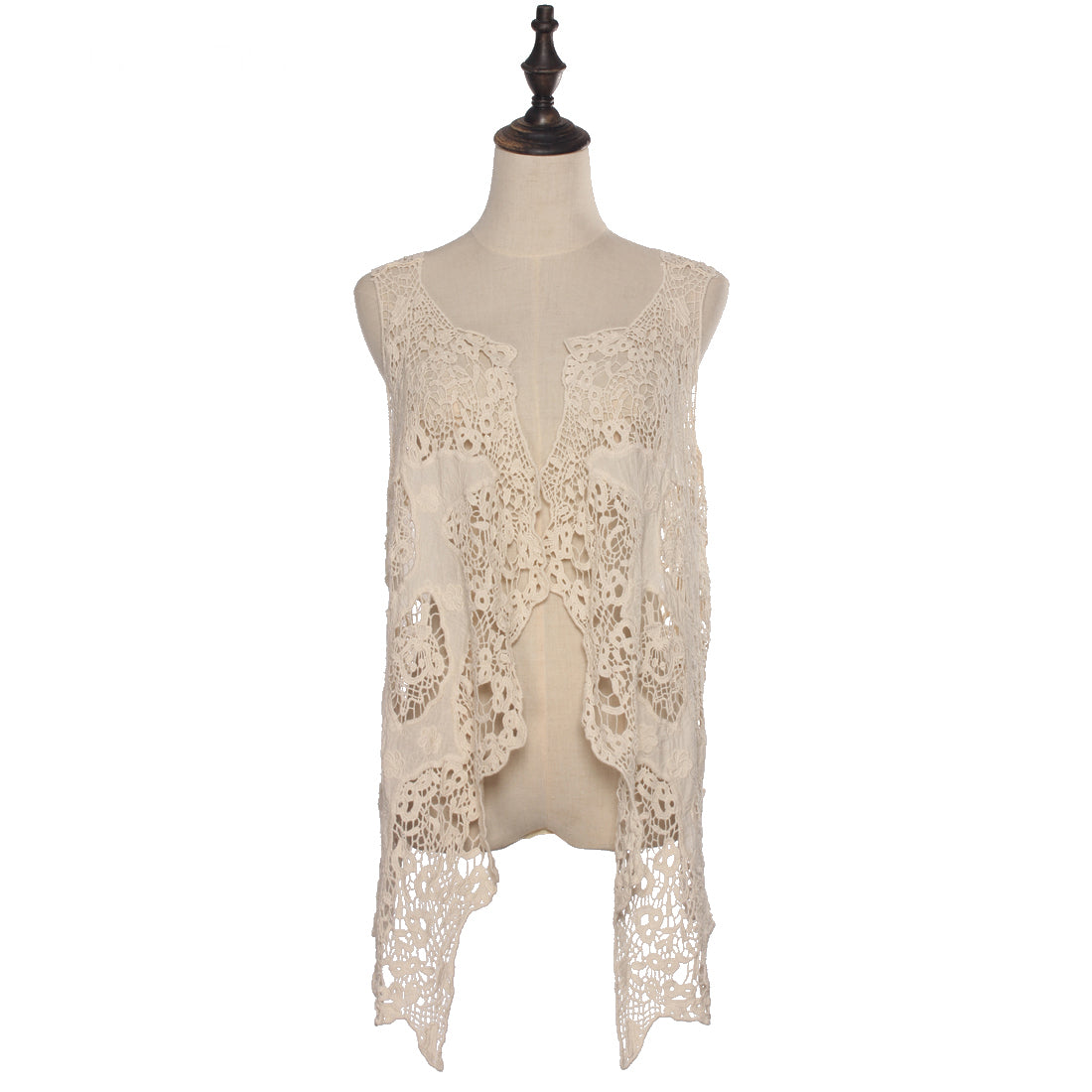 Hippie Froral Patch Crochet Cover Up Top