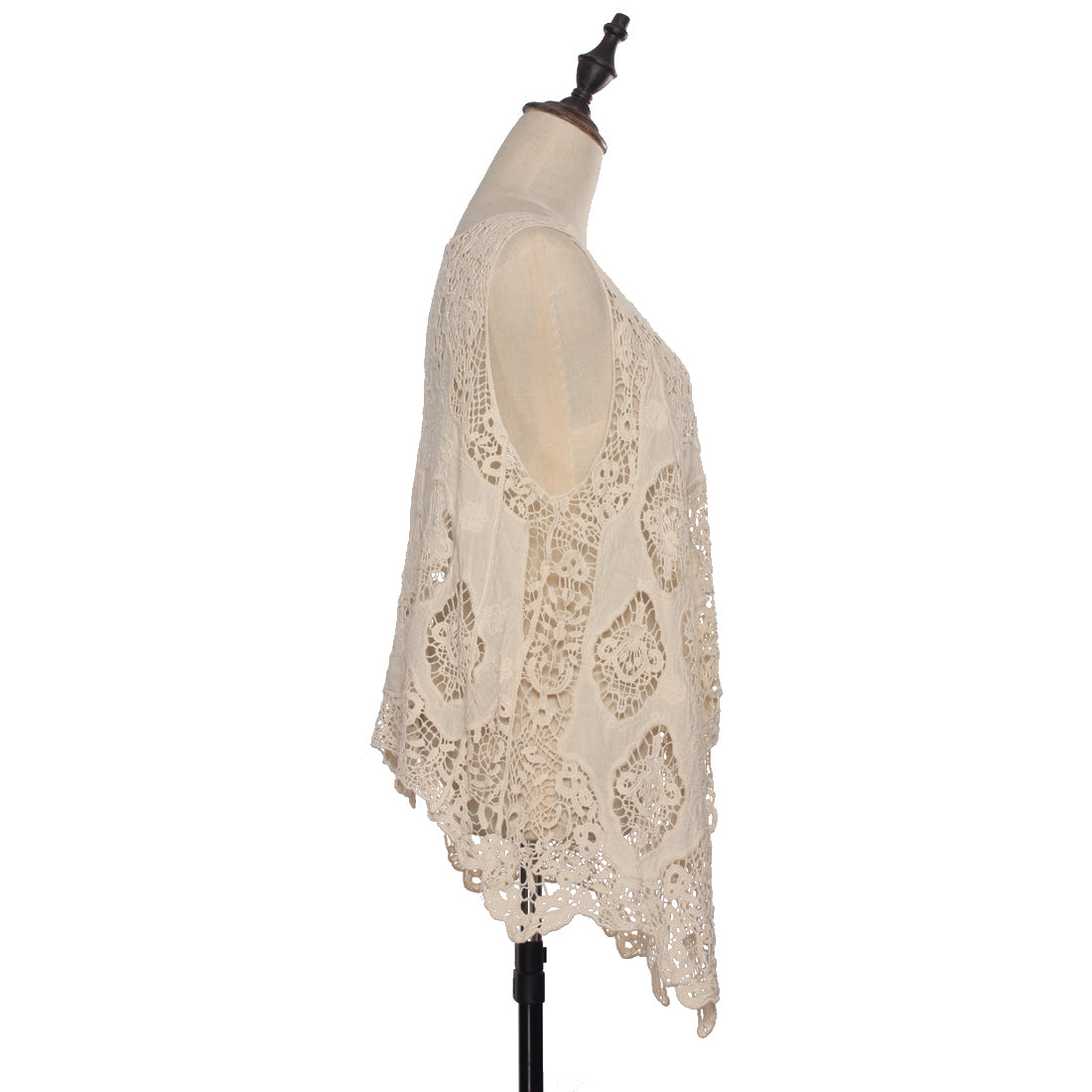 Hippie Froral Patch Crochet Cover Up Top