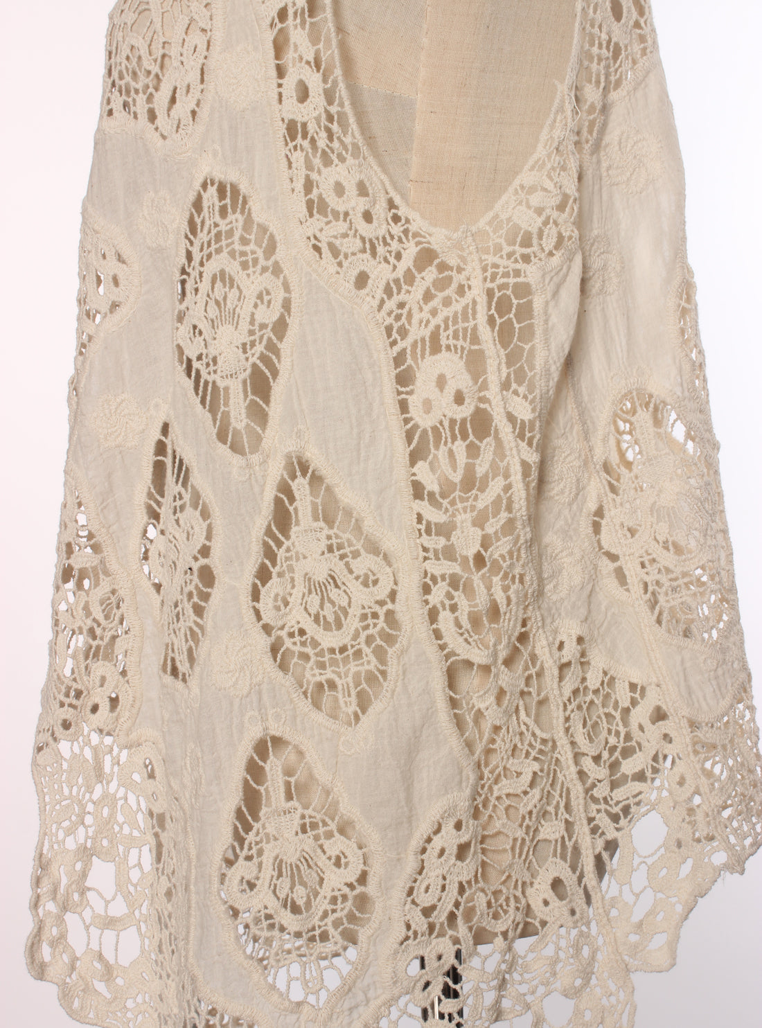 Hippie Froral Patch Crochet Cover Up Top