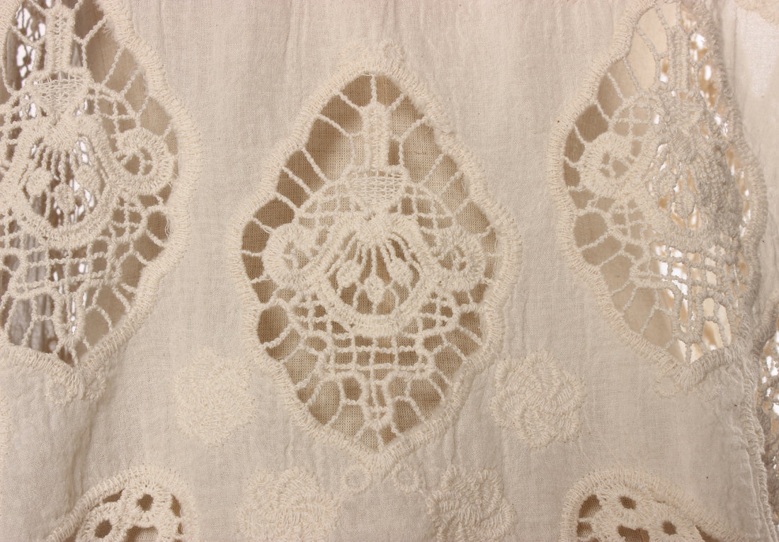 Hippie Froral Patch Crochet Cover Up Top