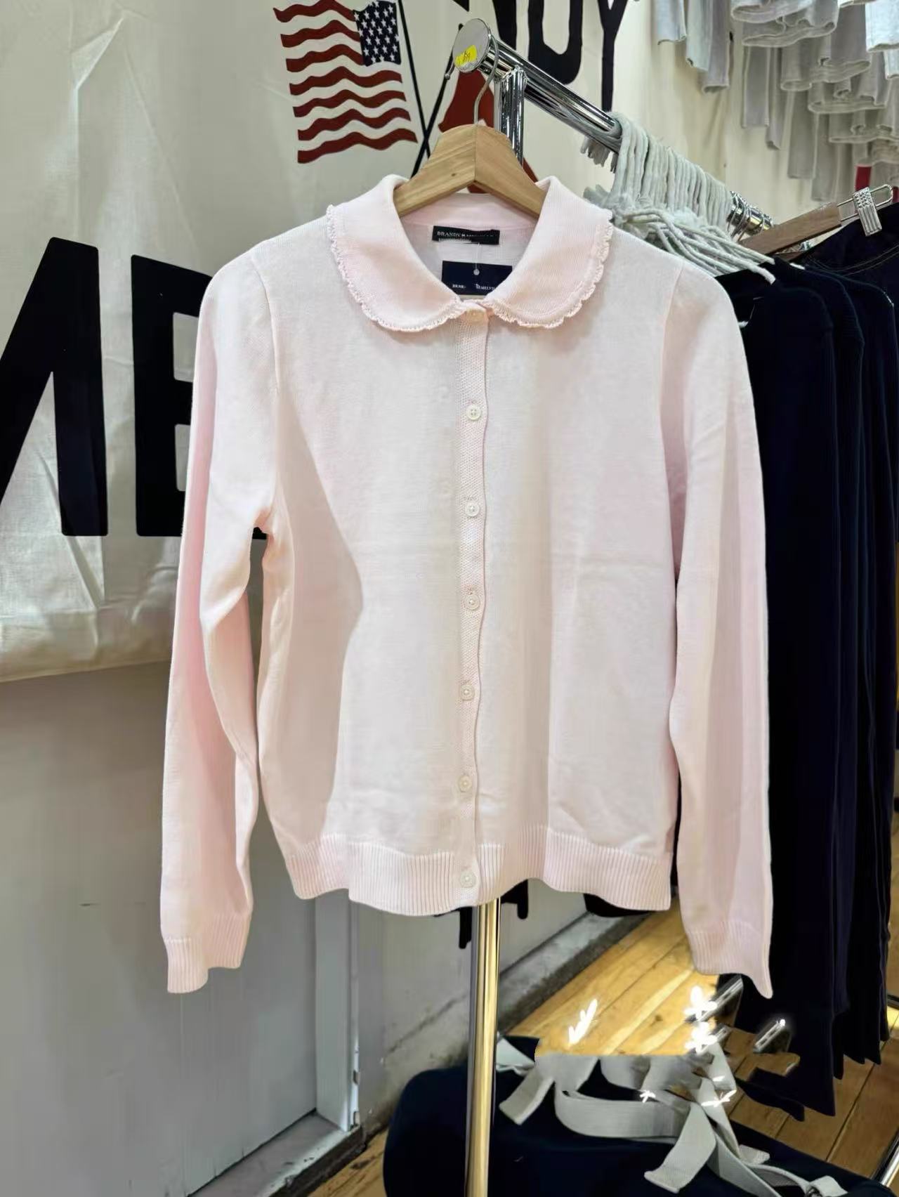 Jastie Peter Pant Collar Top Knit Cardigan