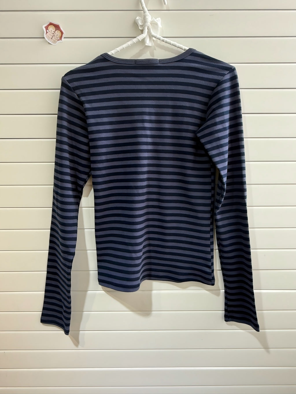 JASTIE Gray Striped Long Sleeve Top Women Tops