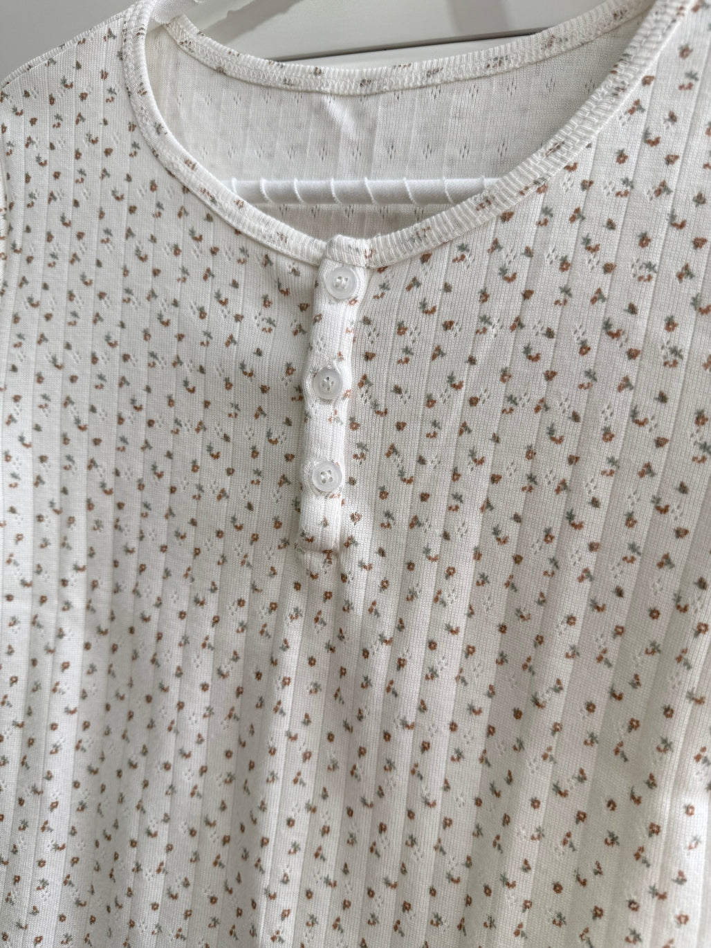 JASTIE Zelly Floral Eyelet Top Short Sleeve