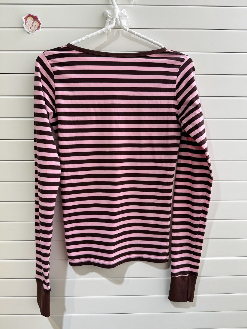 JASTIE Red Striped Long Sleeve Top Women Tops
