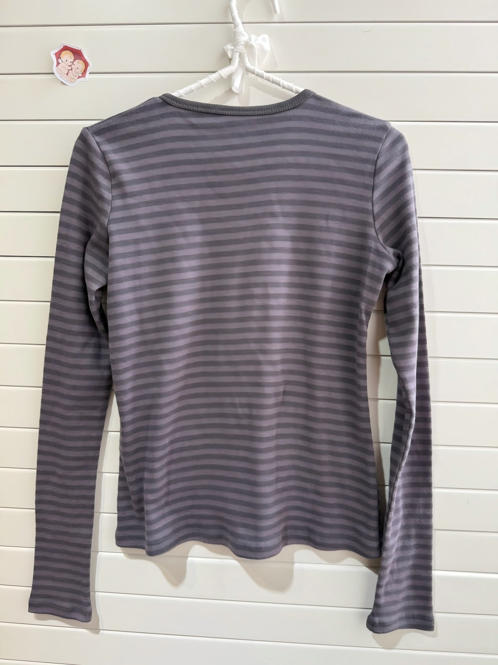 JASTIE Gray Striped Long Sleeve Top Women Cardigans
