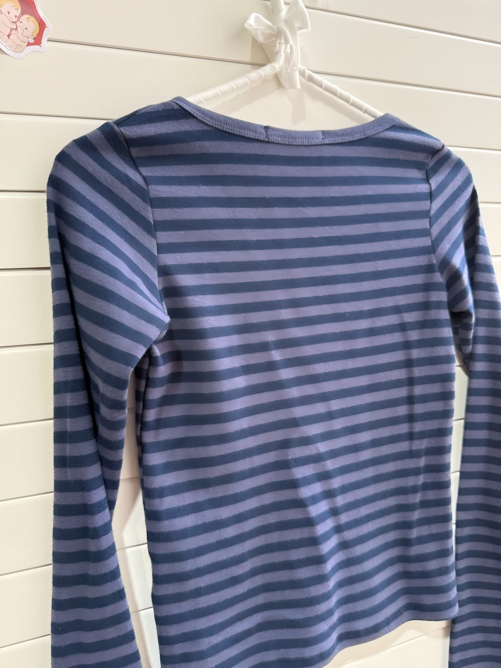 JASTIE Navy Striped Long Sleeve Top Women T Shirts
