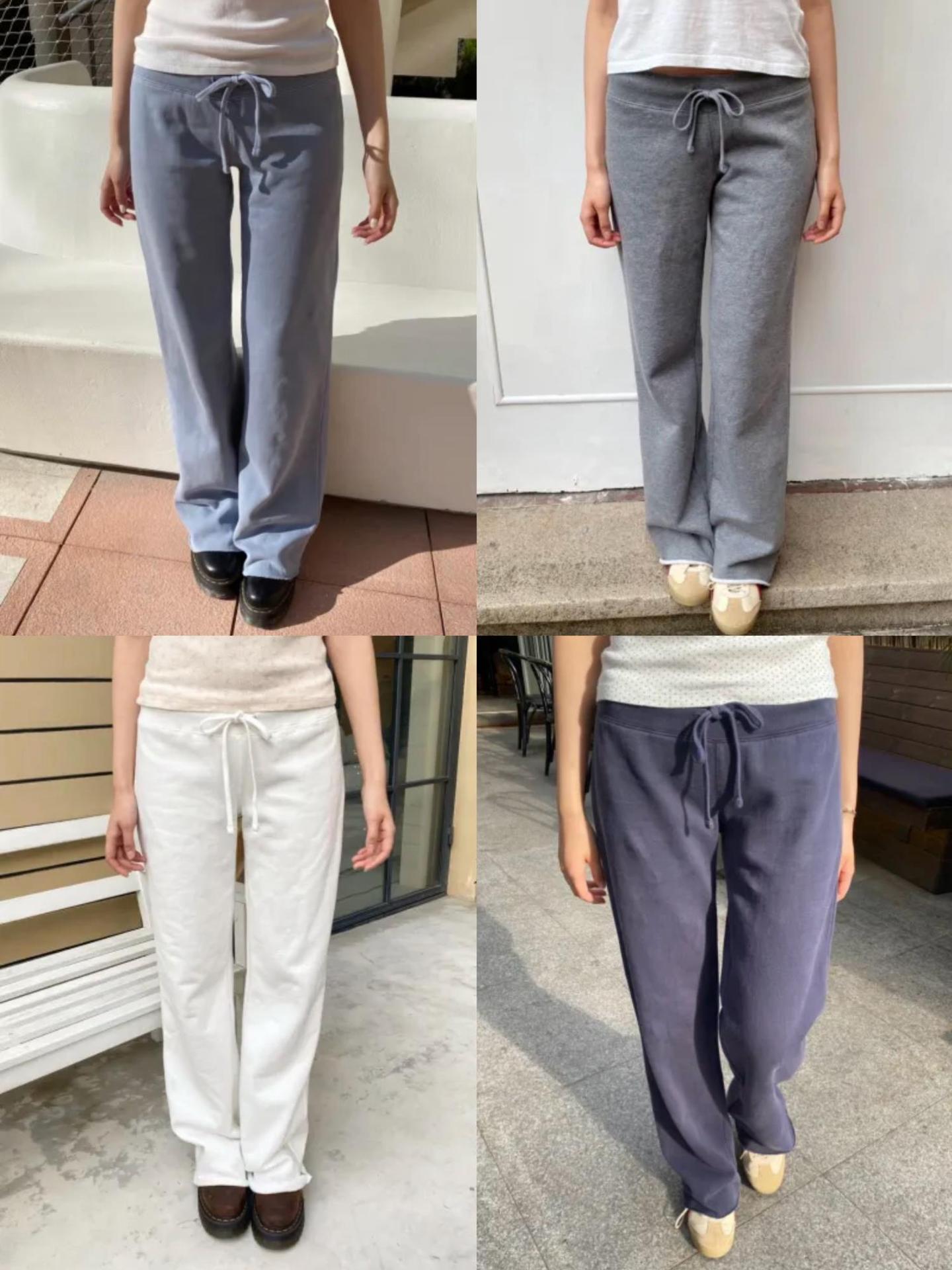 Sweet Solid Drawstring Joggers Sweatpants Women