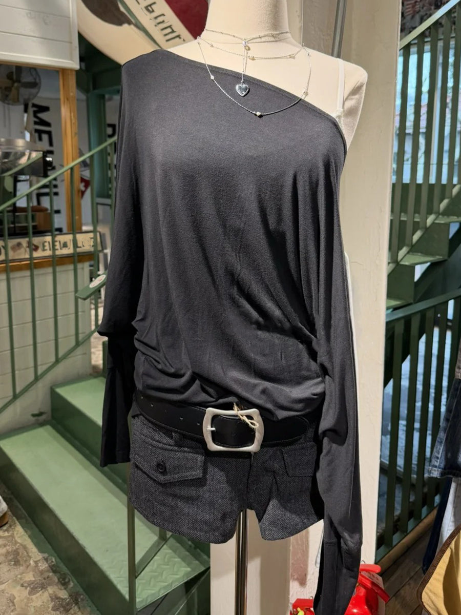 Sweet Light Pink Long Batwing Sleeve T-shirts