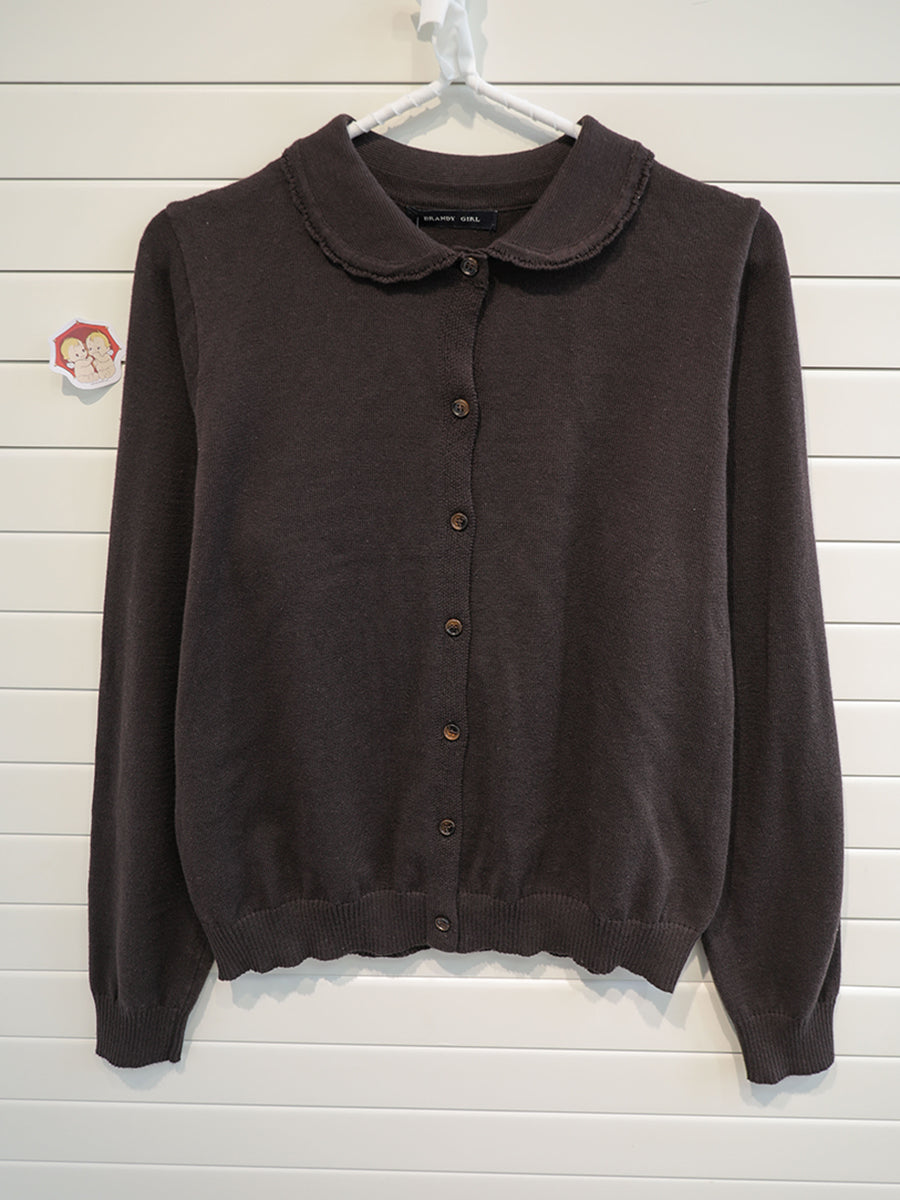 Jastie Peter Pant Collar Top Knit Cardigan