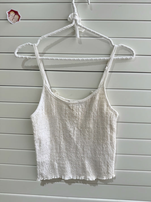 JASTIE Cutie Eleastic Ribbed Tank Crop Top Beige