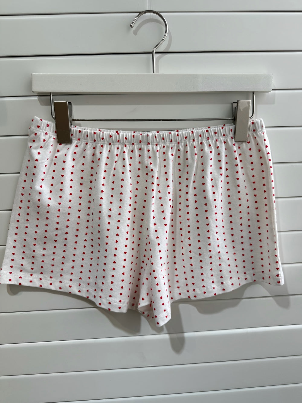 JASTIE Polka Red Heart Shorts