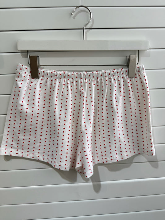 JASTIE Polka Red Heart Shorts