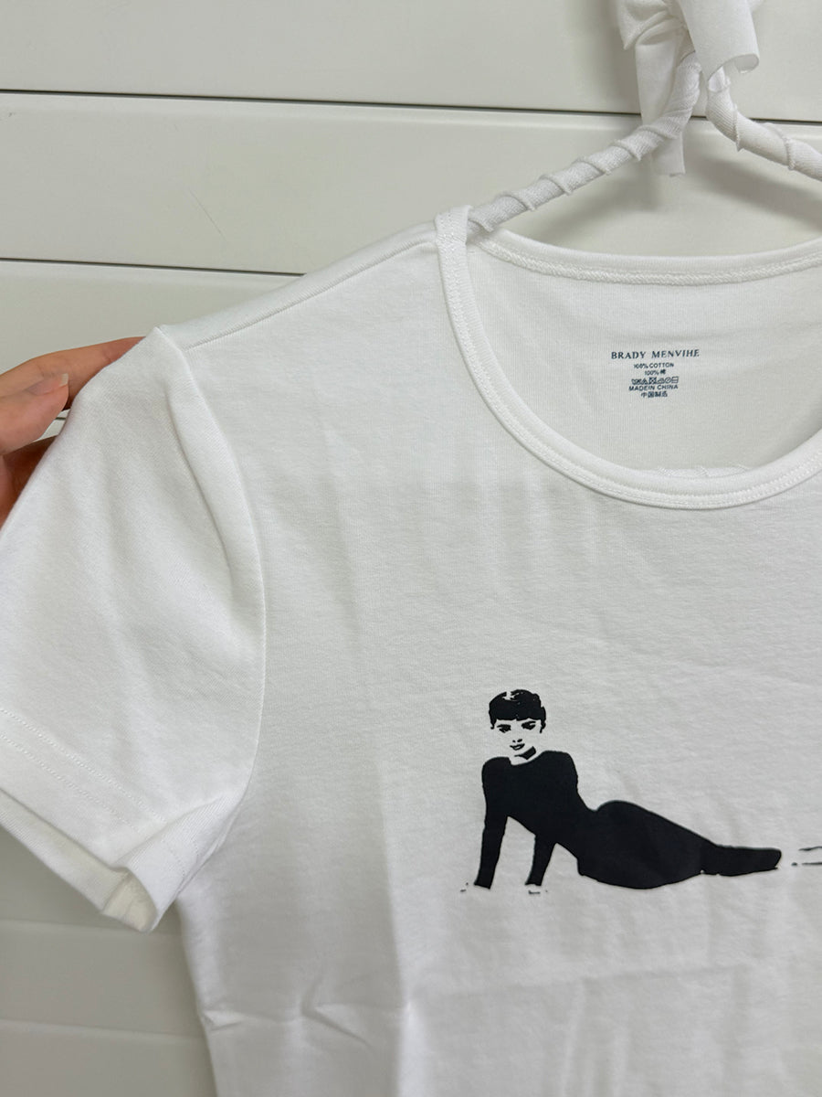 Audrey Hepburn Print T-shirts Women Summer