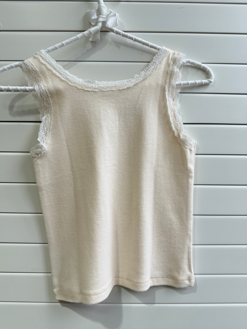 JASTIE Cream Lace Baby Doll Tank With A Graphic