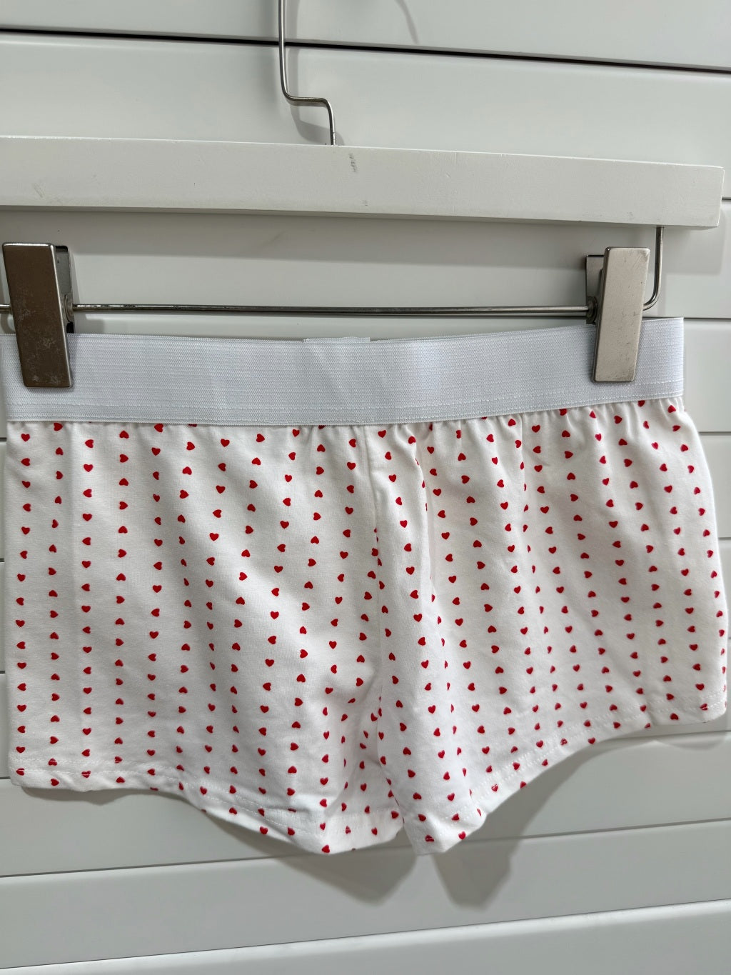 JASTIE Heart Print Button Shorts with  button