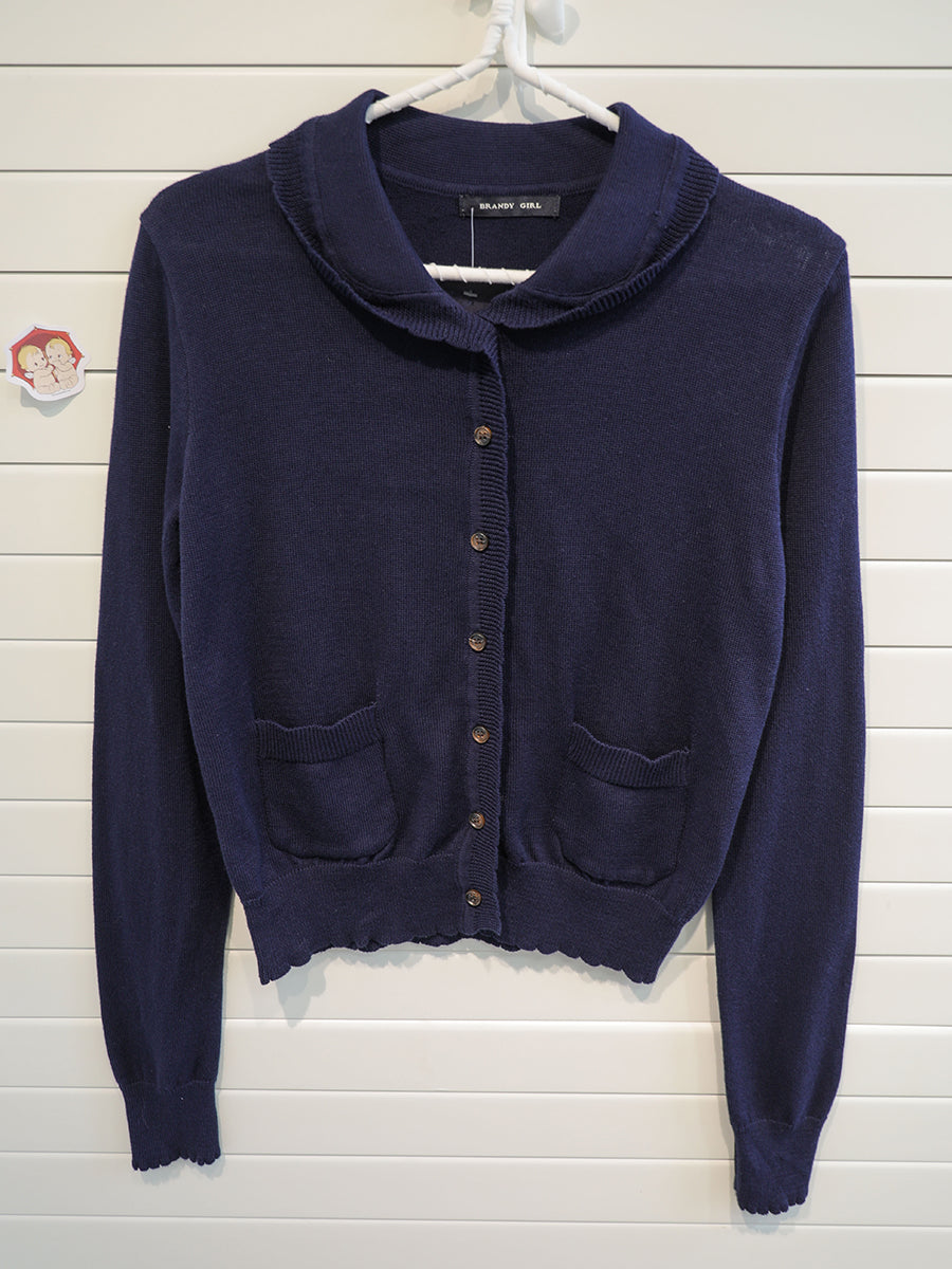 Jastie Peter Pant Collar Top Knit Cardigan