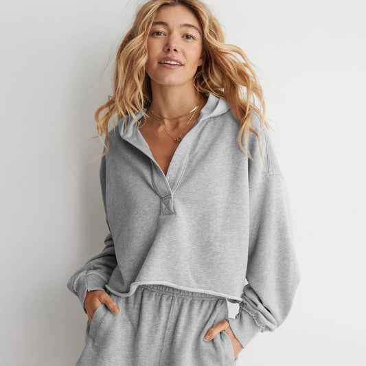 ABNW029 Gray Loose Hoodies Shorts