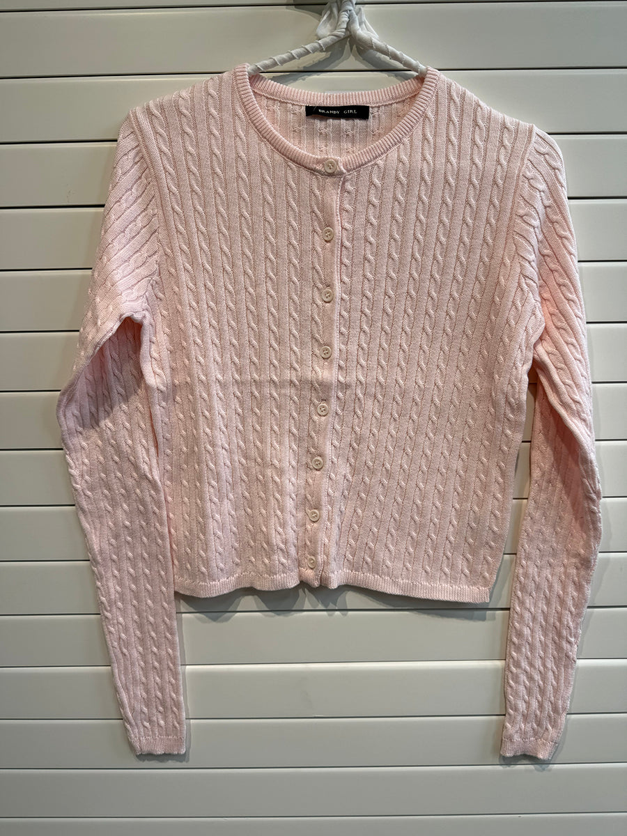 Jastie Babydoll Top Knit Cardigan