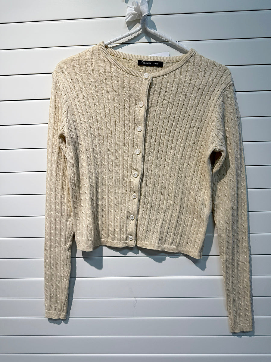 Jastie Babydoll Top Knit Cardigan