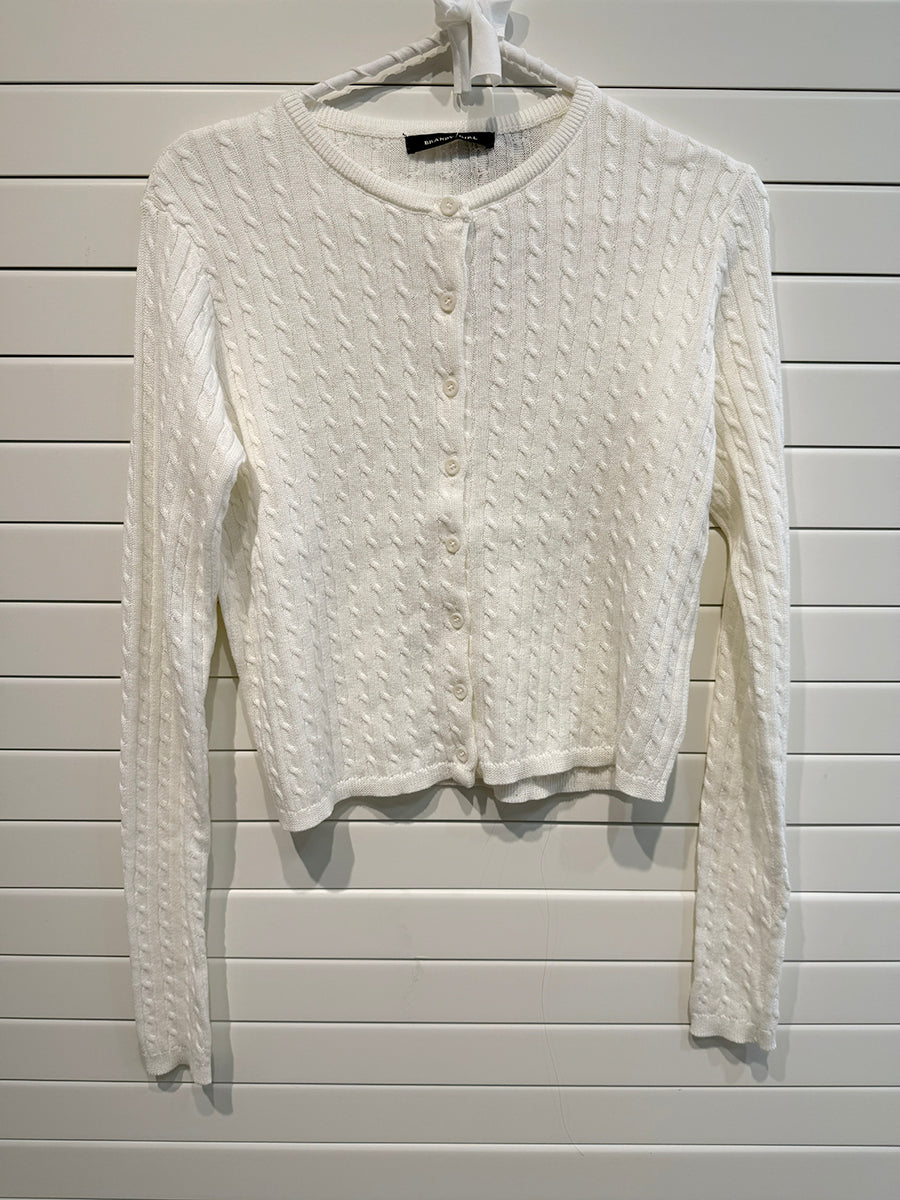 Jastie Babydoll Top Knit Cardigan