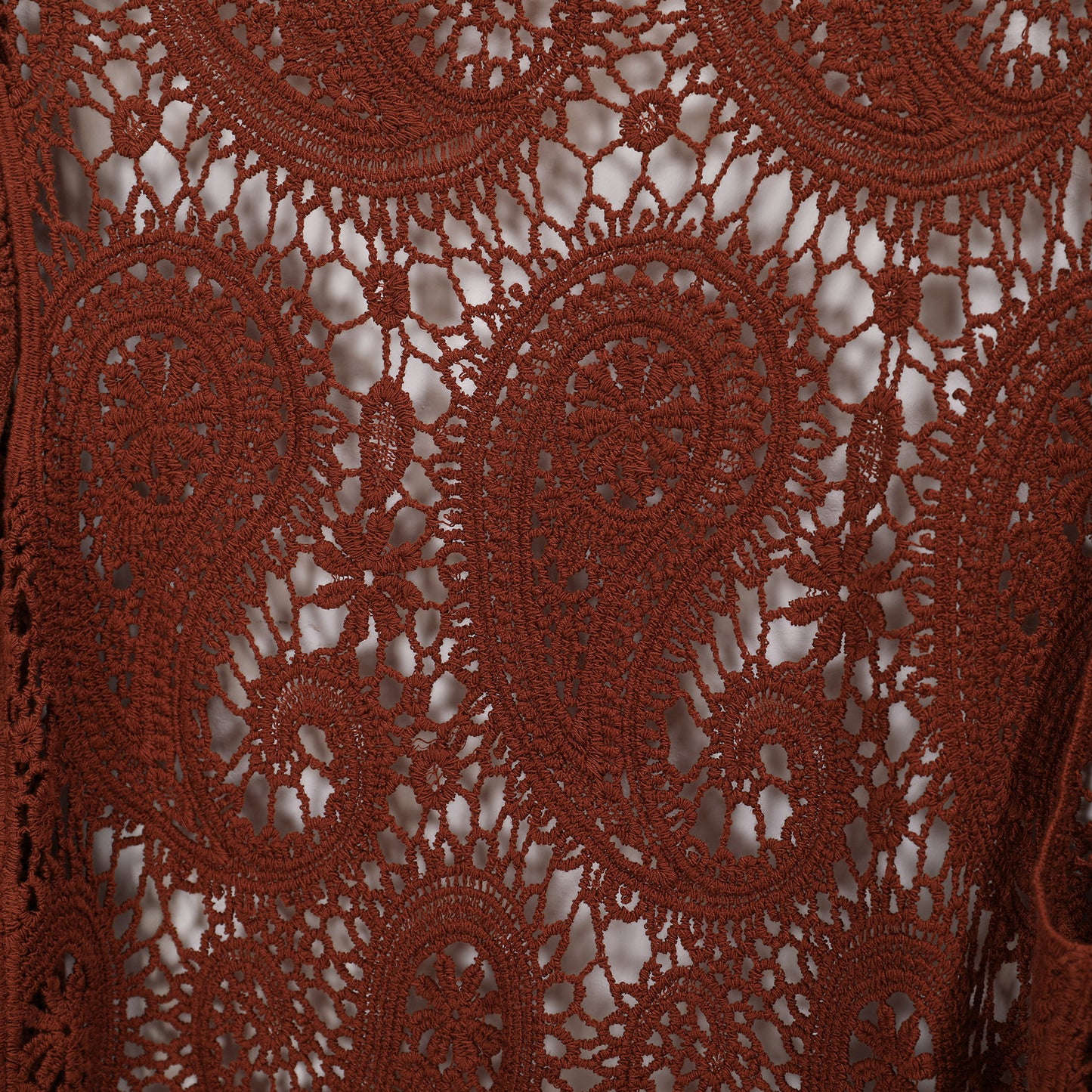 JASTIE Women's Cotton Crochet Vest Boho Hollow Out Sleeveless Cardigan Vintage Paisley Knit Beach Cover Up