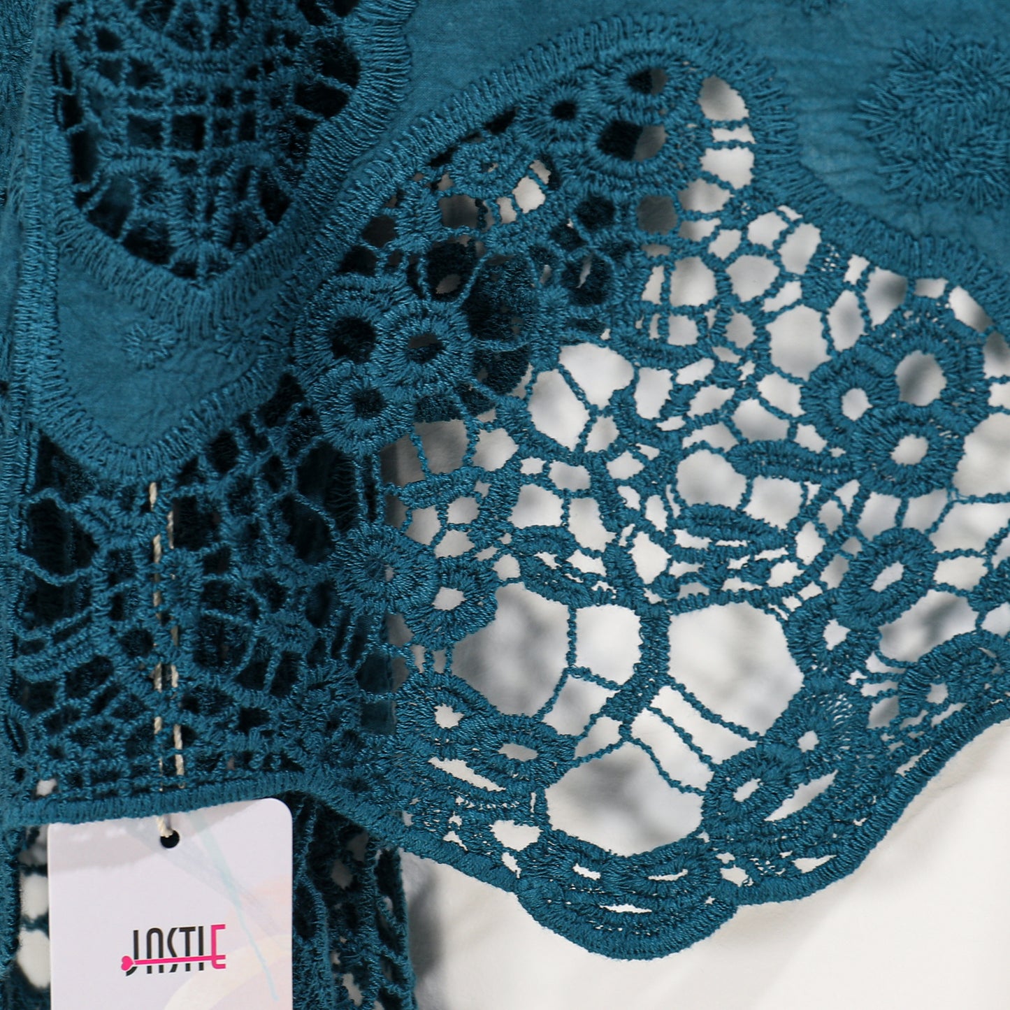JASTIE Women Open Stitch Cardigan Boho Sleeveless Hippie Summer Hollow Out Solid Crochet Vest