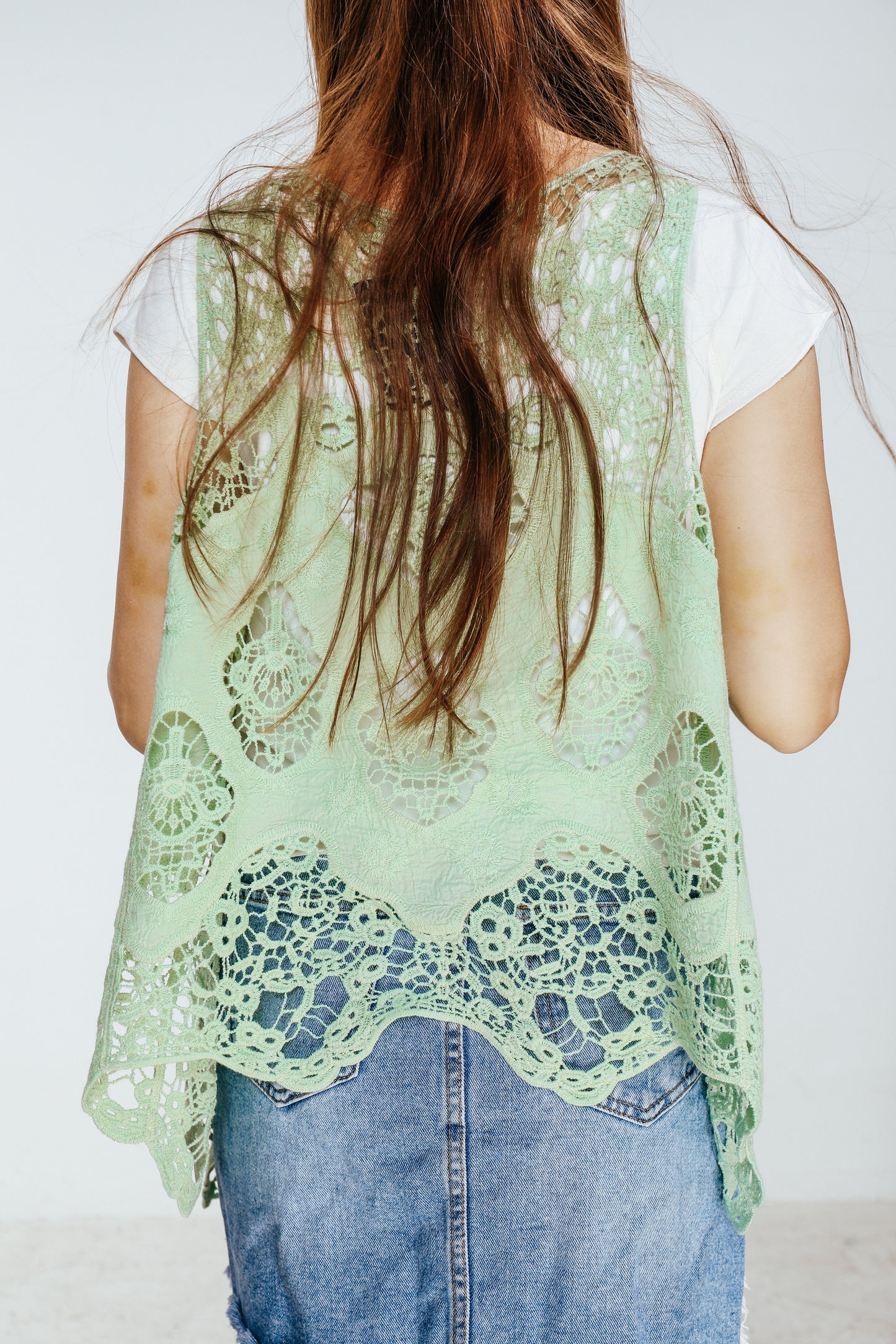 JASTIE Women Open Stitch Cardigan Boho Sleeveless Hippie Summer Hollow Out Solid Crochet Vest